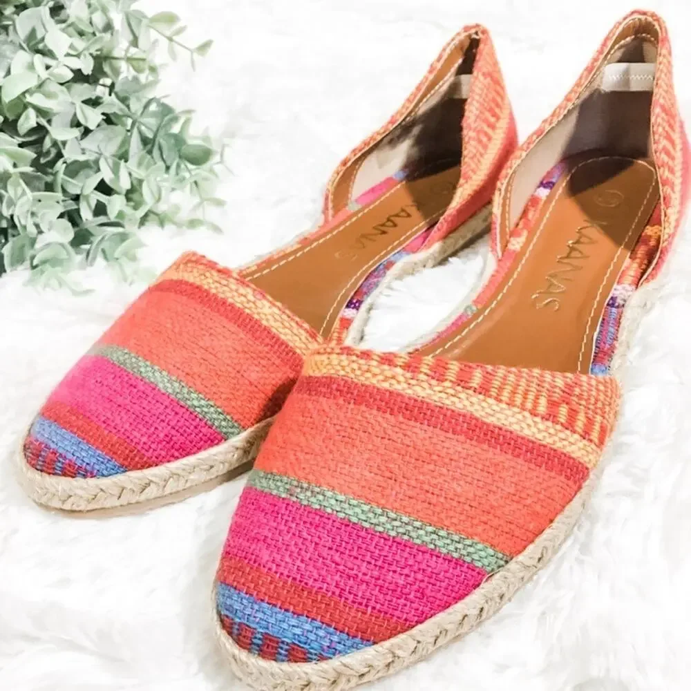 Kaanas | Multi Color Tweed Sandals Size 36